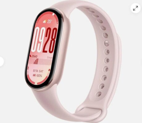 Đồng hồ đo huyết áp nhịp tim Mi Band 10 viền gốm sứ - Hồng